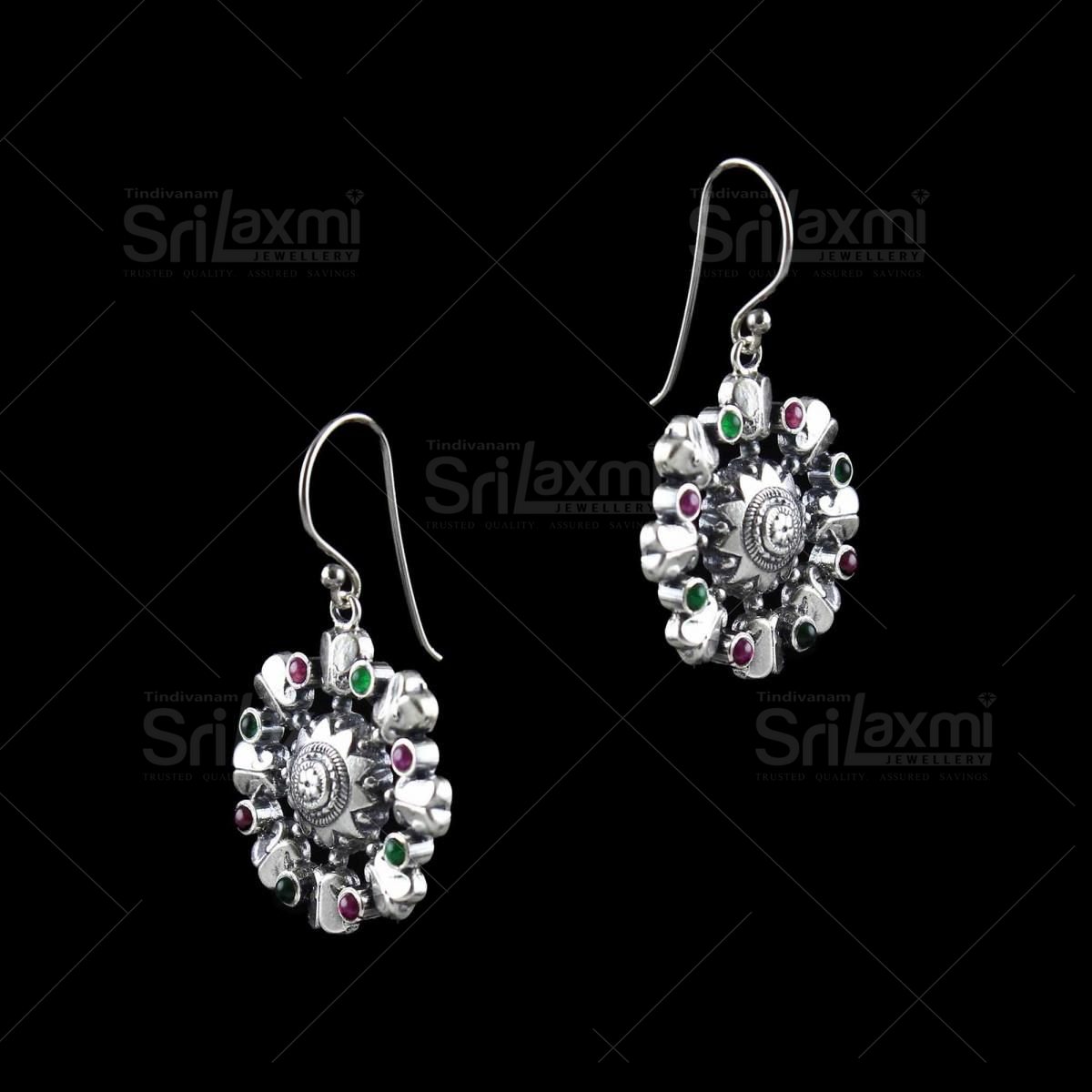 Surat Diamonds Real Oval Emerald & Green Malachite Bead Hanging Earrings  for Women (SE100) : Amazon.in: Fashion